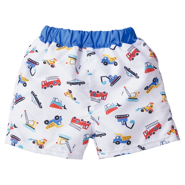 [キッズ]サーフパンツ　くるま柄　オフホワイト オフホワイト 120cm