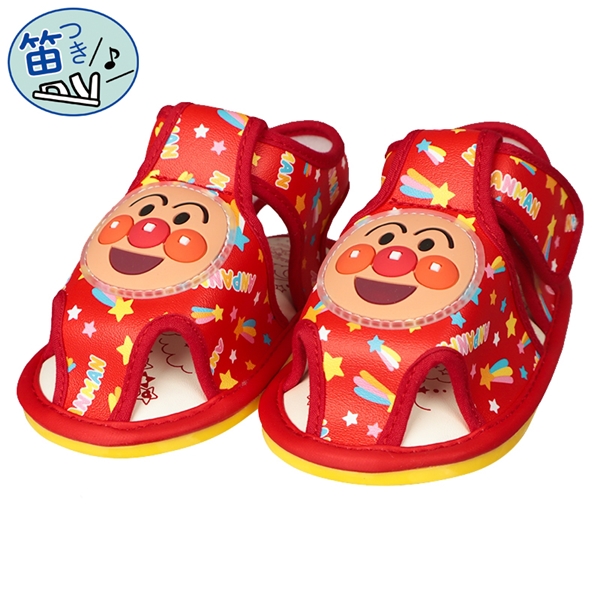 [12.5～14.5cm]アンパンマン笛付きサンダル　レッド レッド 12.5cm