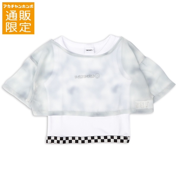 【SALE】[130~150cm]Ｔシャツタンクトップセット　スマイリーワールド　グレー グレー 140cm