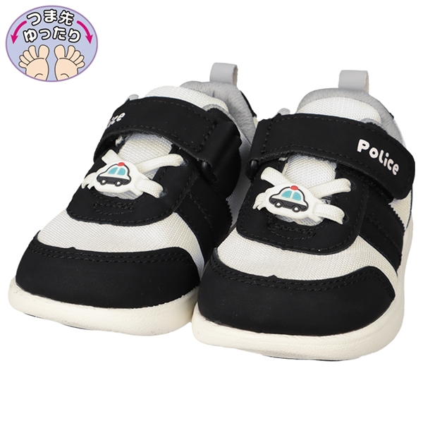 [13.5~16.0cm]履きやすい軽量シューズ　つま先ゆったり　ブラック ブラック 15.0cm