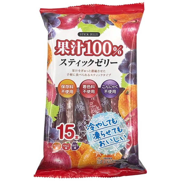 果汁100% スティックゼリー 15本