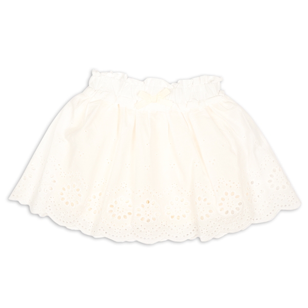 [キッズ]スカート　インパンツ　レース　オフホワイト オフホワイト 120cm