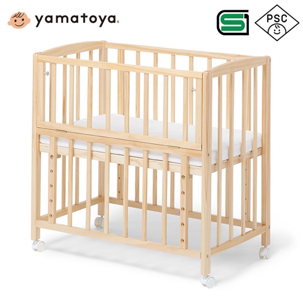 【メーカー直送】[SG・PSC認証]リビングコット ベビーベッド ナチュラル コンパクトサイズ ナチュラル