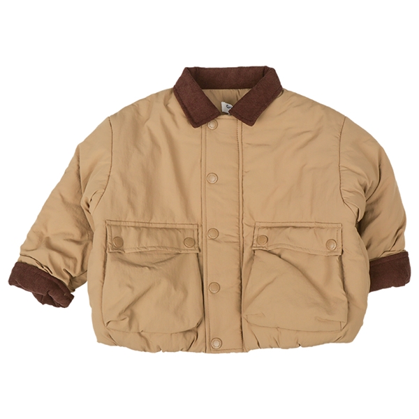 [ベビー]襟付き中綿ジャケット　ベージュ ベージュ 80cm