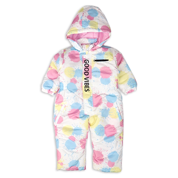 [キッズ]タイダイペイント風ジャンプスーツ　ピンク ピンク 110cm