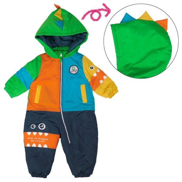 [ベビー]モンスター切替ジャンプスーツ　グリーン グリーン 80cm