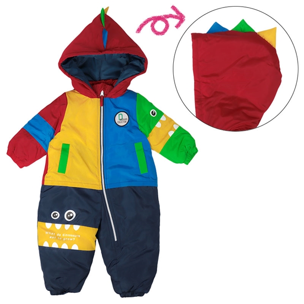 [ベビー]モンスター切替ジャンプスーツ　ブルー ブルー 80cm