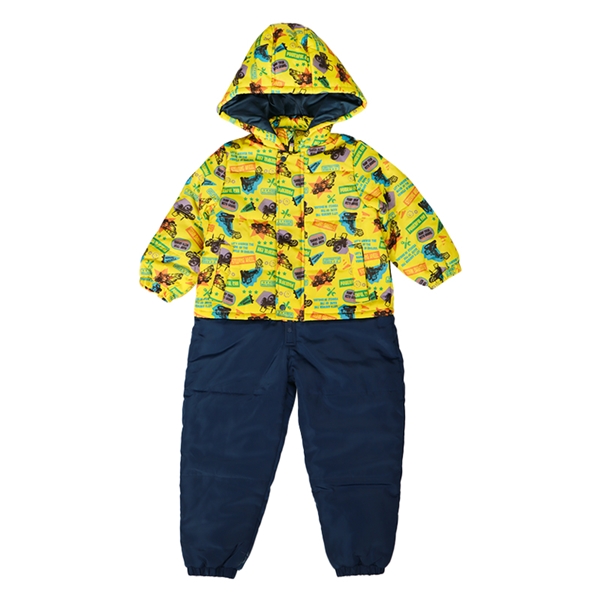 [キッズ]車柄ジャンプスーツ　イエロー イエロー 110cm