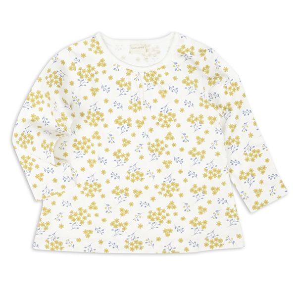 [ベビー]長袖　Ｔシャツ　総柄　イエロー イエロー 95cm