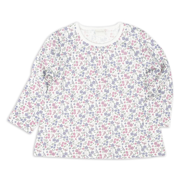 [ベビー]長袖　Ｔシャツ　総柄　パープル パープル 95cm