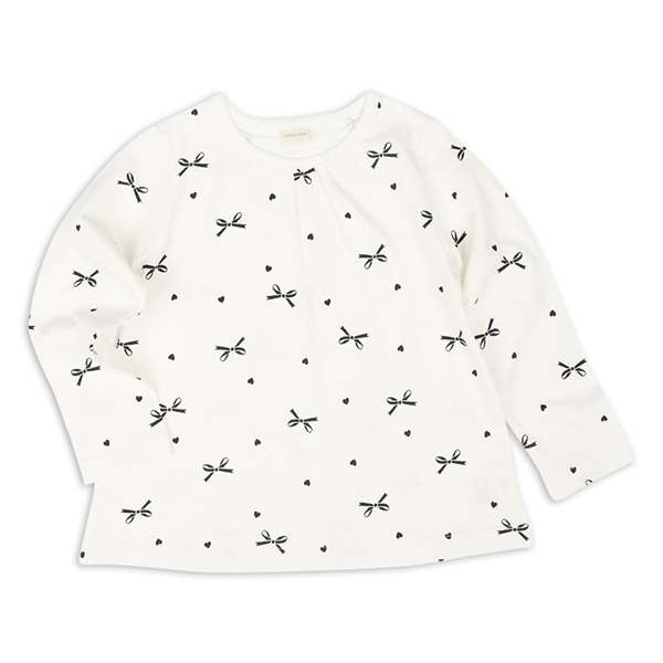 [キッズ]長袖　Ｔシャツ　総柄　ブラック ブラック 110cm