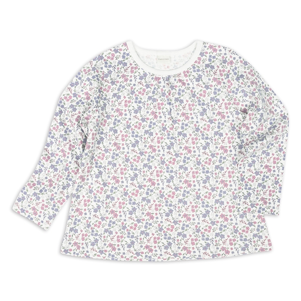 [キッズ]長袖　Ｔシャツ　総柄　パープル パープル 110cm