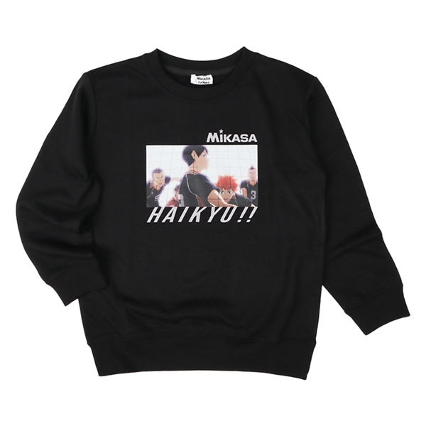 [130~150cm]スウェットシャツ　ＭＩＫＡＳＡ×ハイキュー　ブラック ブラック 130cm