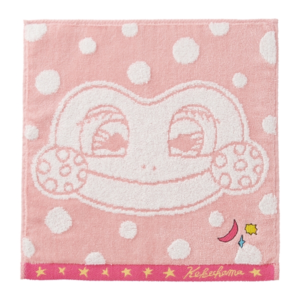 プチタオル　けけちゃま　ピンクドット　２５ｘ２５ｃｍ