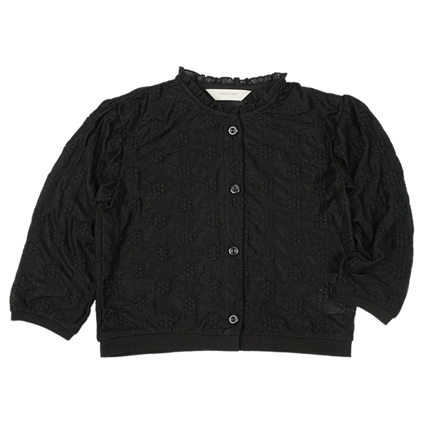 【再値下】【SALE】[ベビー]カーディガン　シアー素材　ブラック ブラック 90cm