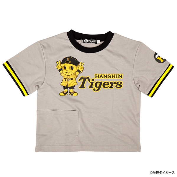 [キッズ]阪神コラボ＊子どもＴシャツ　キー太（ＫＩＤＳ） グレー 130cm