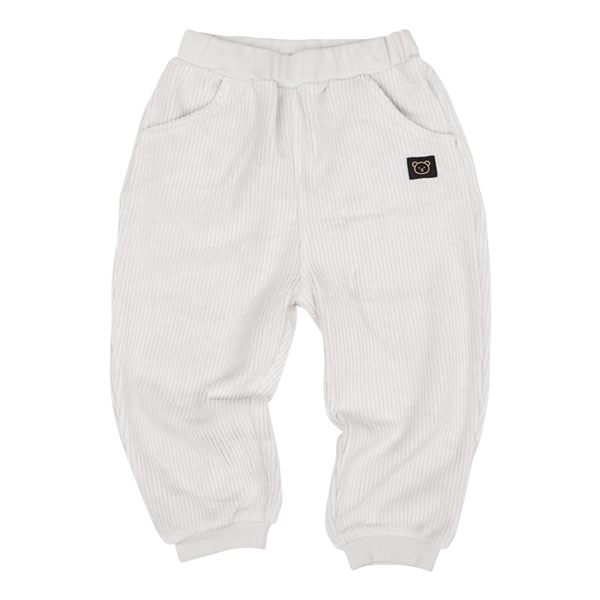 [ベビー]１０分丈　ふっくらパンツ　ニットコール　グレー グレー 70cm