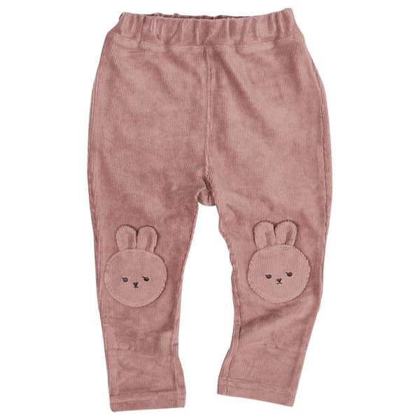 [ベビー]１０分丈　パンツ　ひざモチーフ　ピンク ピンク 70cm