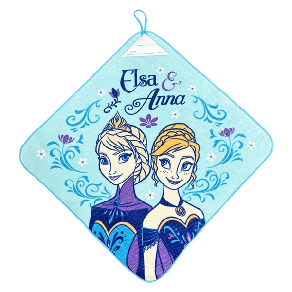 ループ付きタオル２６　パラレル　アナ雪　３４ｘ３４ｃｍ