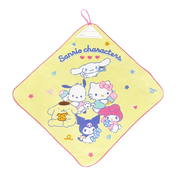 ループ付きタオル26 サンリオキャラクターズ ポップポップ 34x34cm