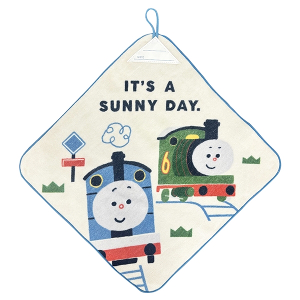 ループ付きタオル26 トーマスxツムパパ イッツサニーデイ 34x34cm