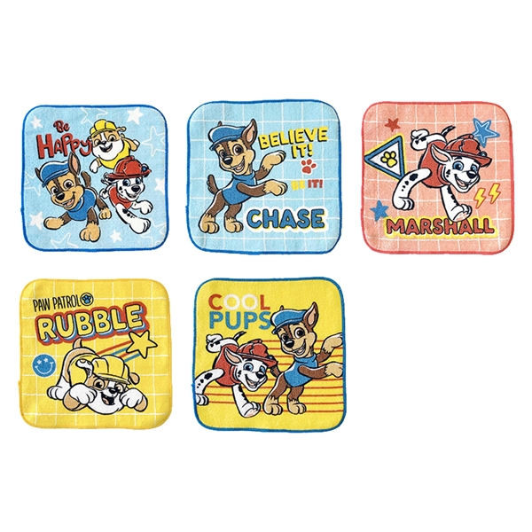 プチタオル5P26 パウパトロール パウレトロ 16x16cm