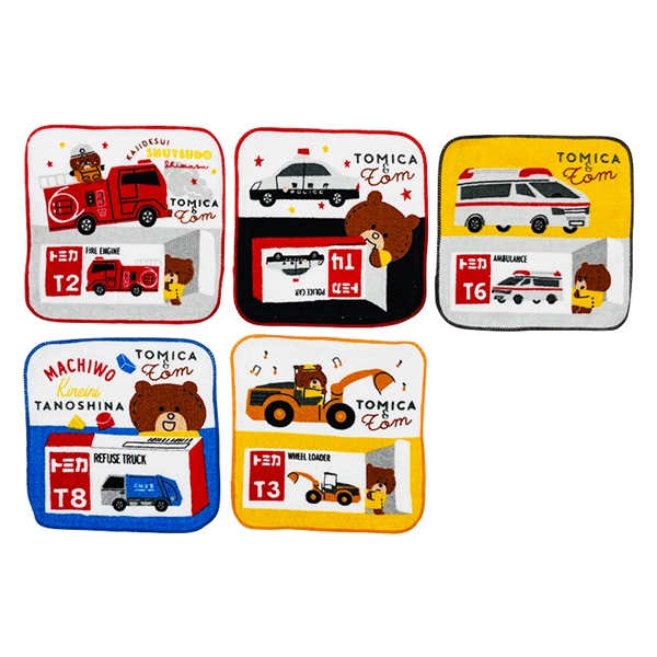 プチタオル5P26 ツムパパトミカ BOX 16x16cm