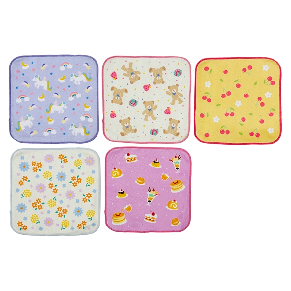 プチタオル5P26 ソーシャル 16x16cm