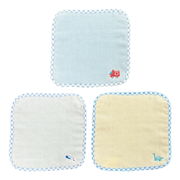 ガーゼプチタオル3P26 ハーモナイズ BL 16x16cm