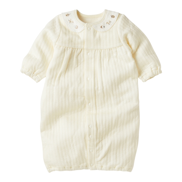 新生児 長袖ドレスオール ふんわり あったか アイボリー 新生児肌着・ベビー肌着・子ども肌着・パジャマ・おへや着 新生児・乳児(50〜80cm)ドレスオール(ツーウェイオール) 赤ちゃん本舗(アカチャンホンポ)