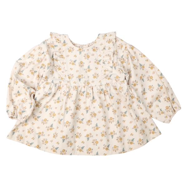 【SALE】[キッズ]長袖チュニック　布帛総柄　アイボリー アイボリー 100cm