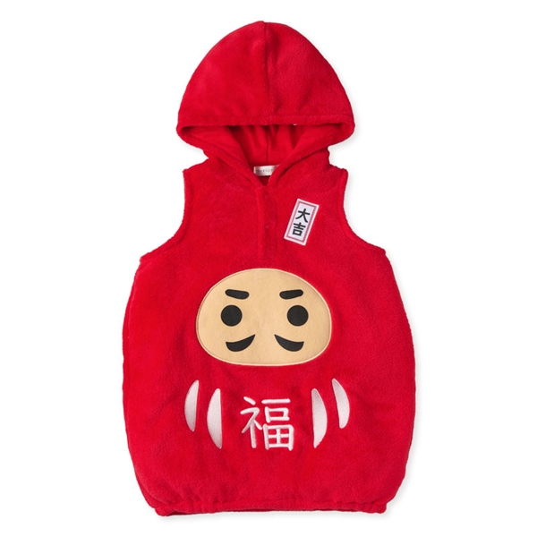 [80～90cm]だるまベスト レッド レッド 80～90cm