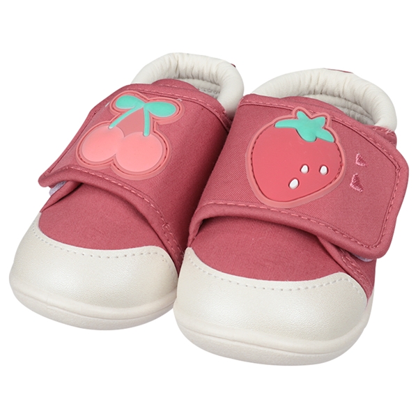 [12.5～14.5cm]ベビーシューズ　デカモチーフ ピンク ピンク 12.5cm