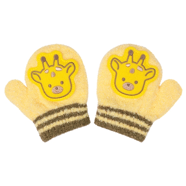 ミトン　キリン笛入り　イエロー イエロー 3歳頃まで