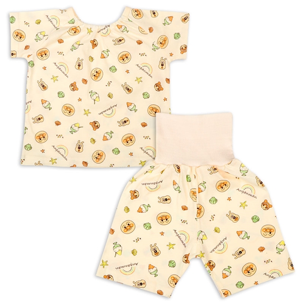 [ベビー]お着替え応援　半袖パジャマ　アンパンマン　アイボリー アイボリー 80cm