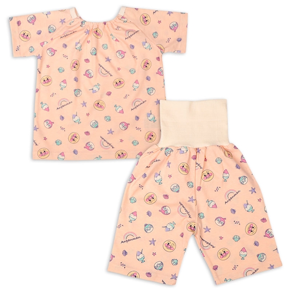 [ベビー]お着替え応援　半袖パジャマ　アンパンマン　ピンク ピンク 80cm