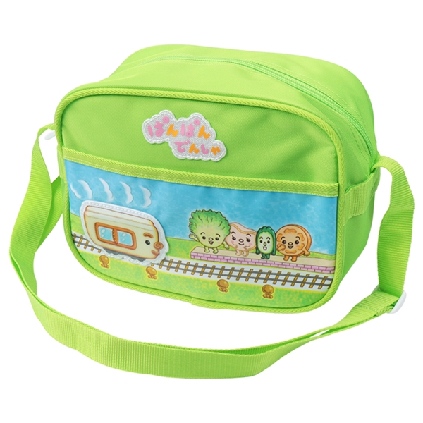通園ショルダー　ぱんぱんでんしゃ　グリーン グリーン