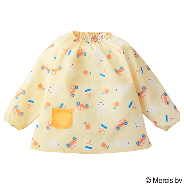 スモック　ミッフィーくるま　クリーム クリーム 80~90cm