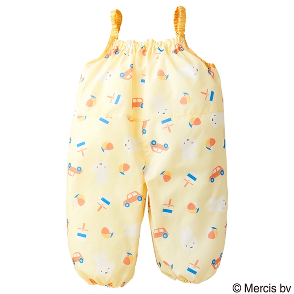 袖なし砂場着　ミッフィーくるま　クリーム クリーム 80~90cm