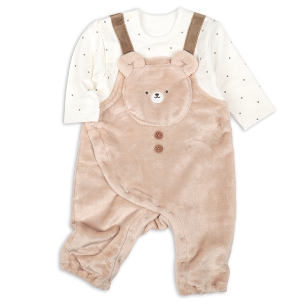 新生児 長袖 プレオール セパレート風 アニマル くま ベージュ 新生児肌着・ベビー肌着・子ども肌着・パジャマ・おへや着 新生児・乳児(50〜80cm)プレオール 赤ちゃん本舗(アカチャンホンポ)