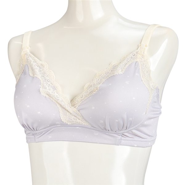 マタニティ ナチュラルフィットブラ 花柄 パープル マタニティ・ママ マタニティインナー・下着(産前・産後)マタニティブラジャー(産前・産後)赤ちゃん本舗(アカチャンホンポ)