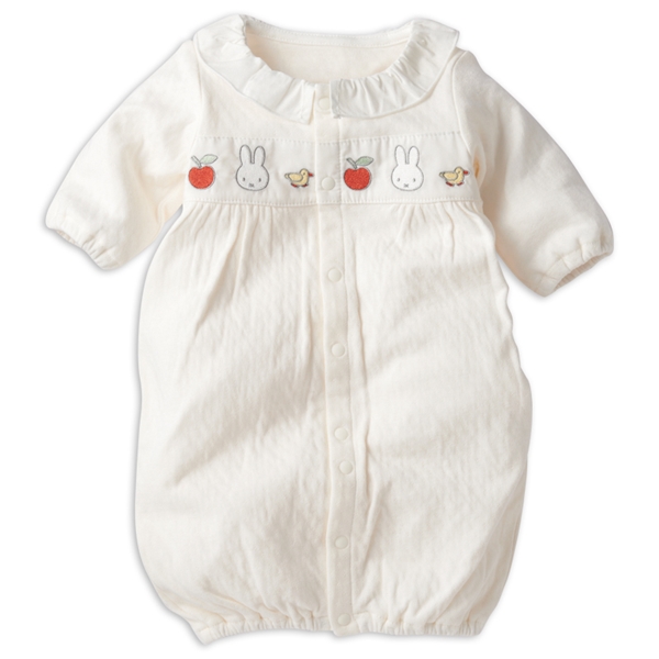 ドレスオール　ミッフィーりんご　オフホワイト オフホワイト 50~60cm