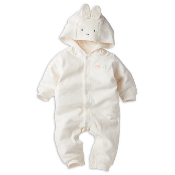 フード付プレオール　ミッフィー　オフホワイト オフホワイト 60cm