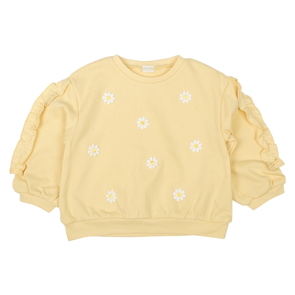 [キッズ]長袖トレーナー花モチーフ　イエロー イエロー 110cm