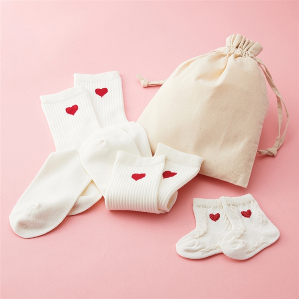 ファミリーソックス３点セット オフホワイト