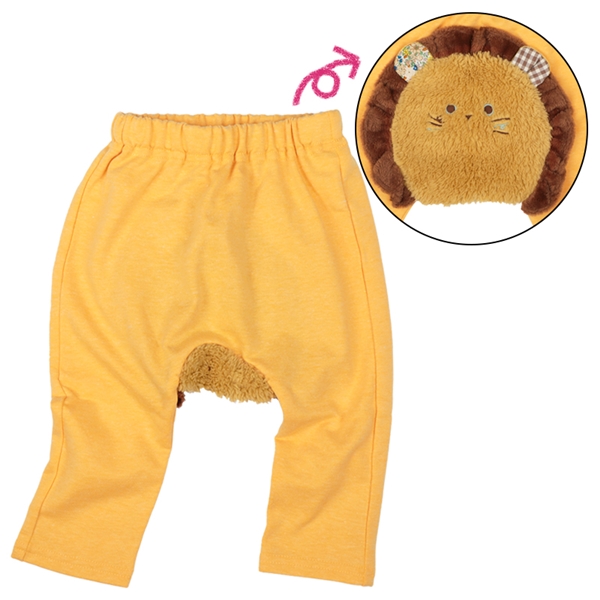 【SALE】お尻アニマルパンツ ライオン カラシ 70cm