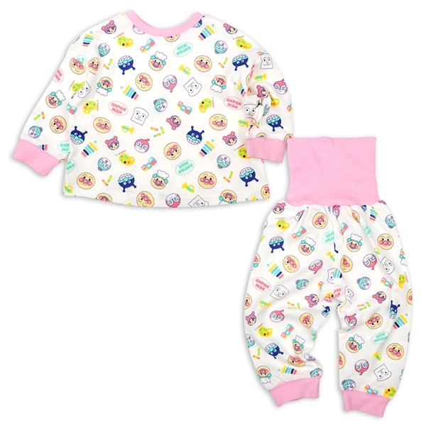 [ベビー]どっちも前だよパジャマ　アンパンマン　ピンク ピンク 80cm