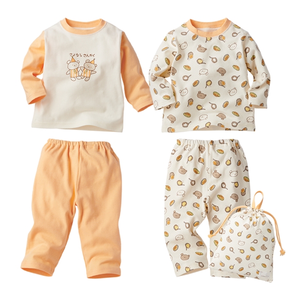 [お楽しみ袋]パジャマセット　こぐまちゃん　オレンジ[入荷案内受付中] オレンジ 80cm