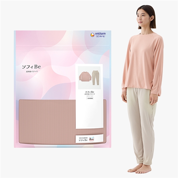 ソフィＢｅ超熟睡パジャマ　ピンクｘベージュ[入荷案内受付中] ピンク M
