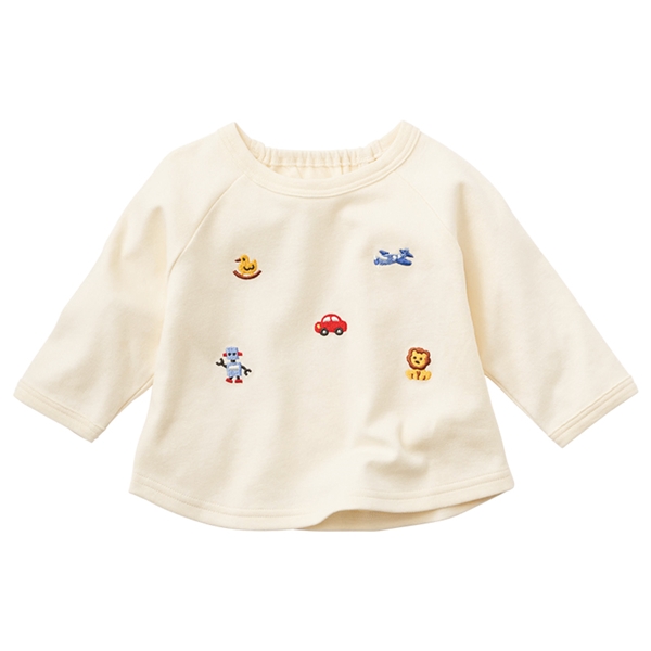 はじめてセパレートトップス　刺しゅう　アイボリー アイボリー 60~70cm